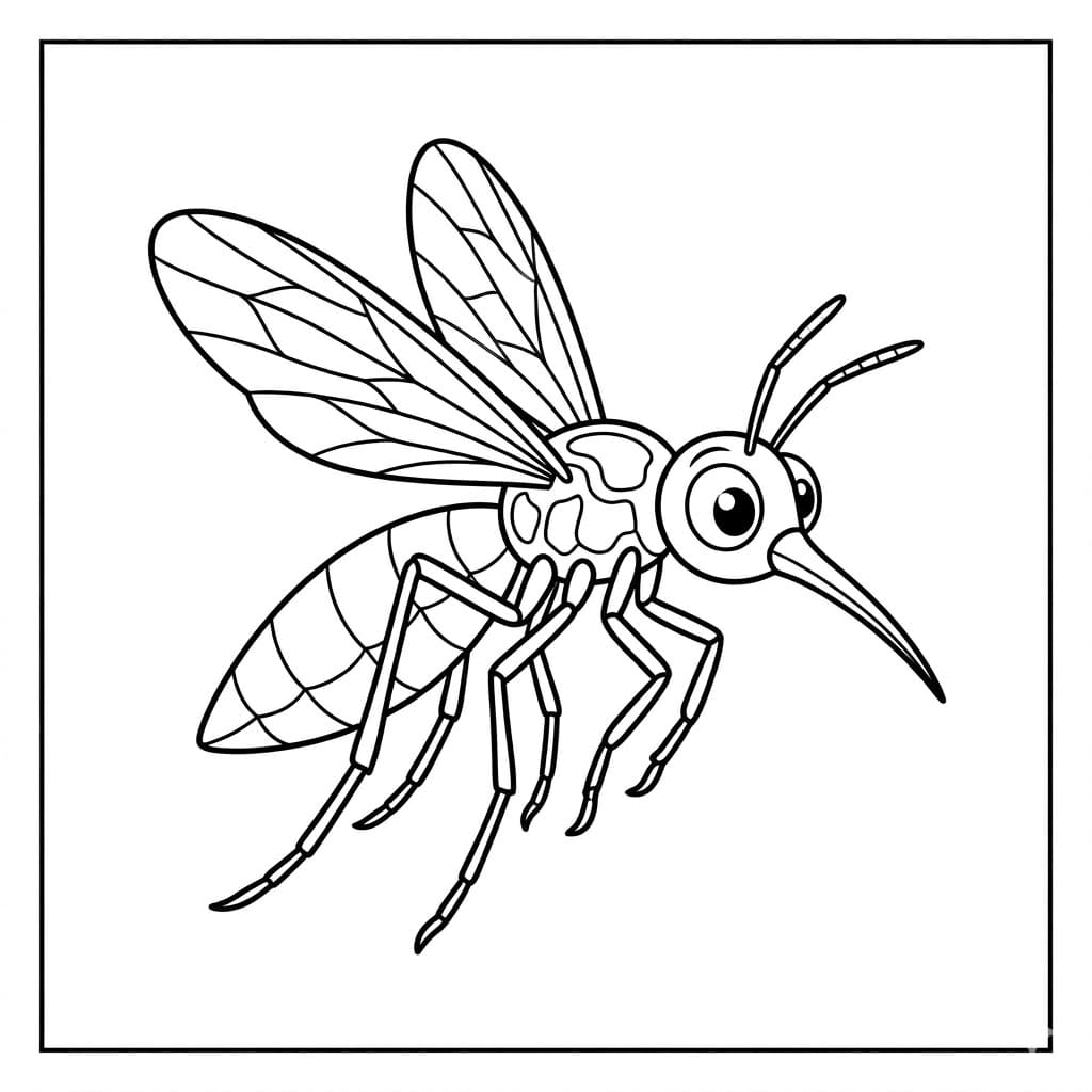 ระบายสี ยุงการ์ตูน