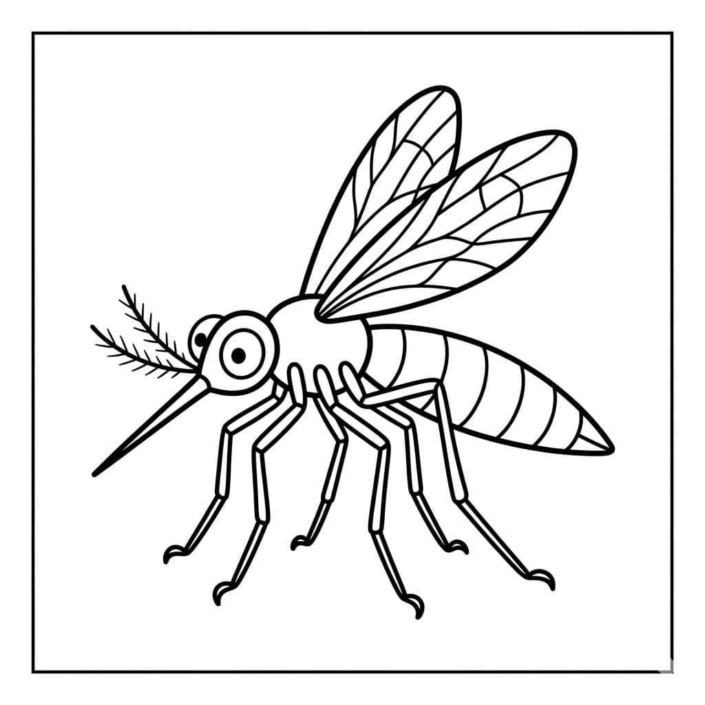 ระบายสี ยุงลายเส้น