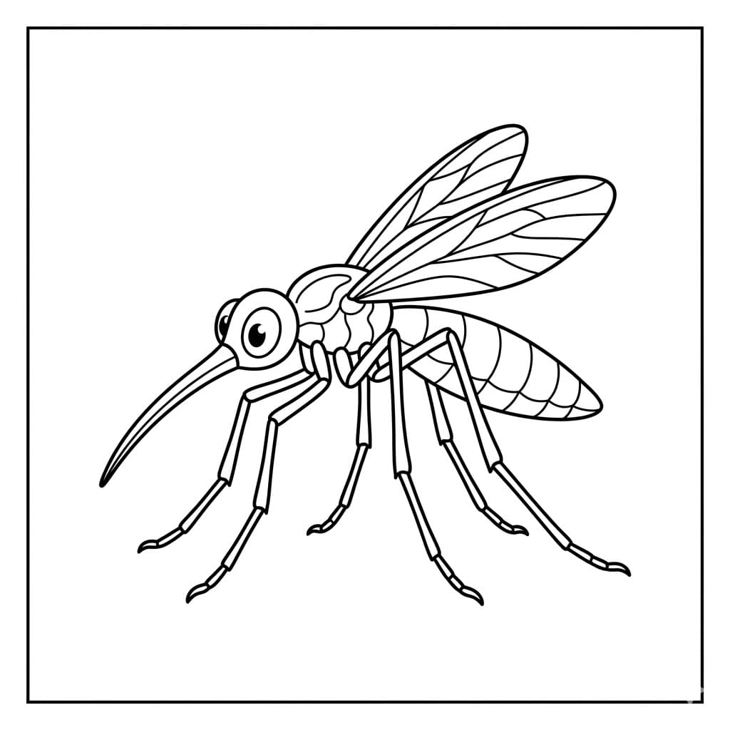 ระบายสี ยุงเรียบง่าย