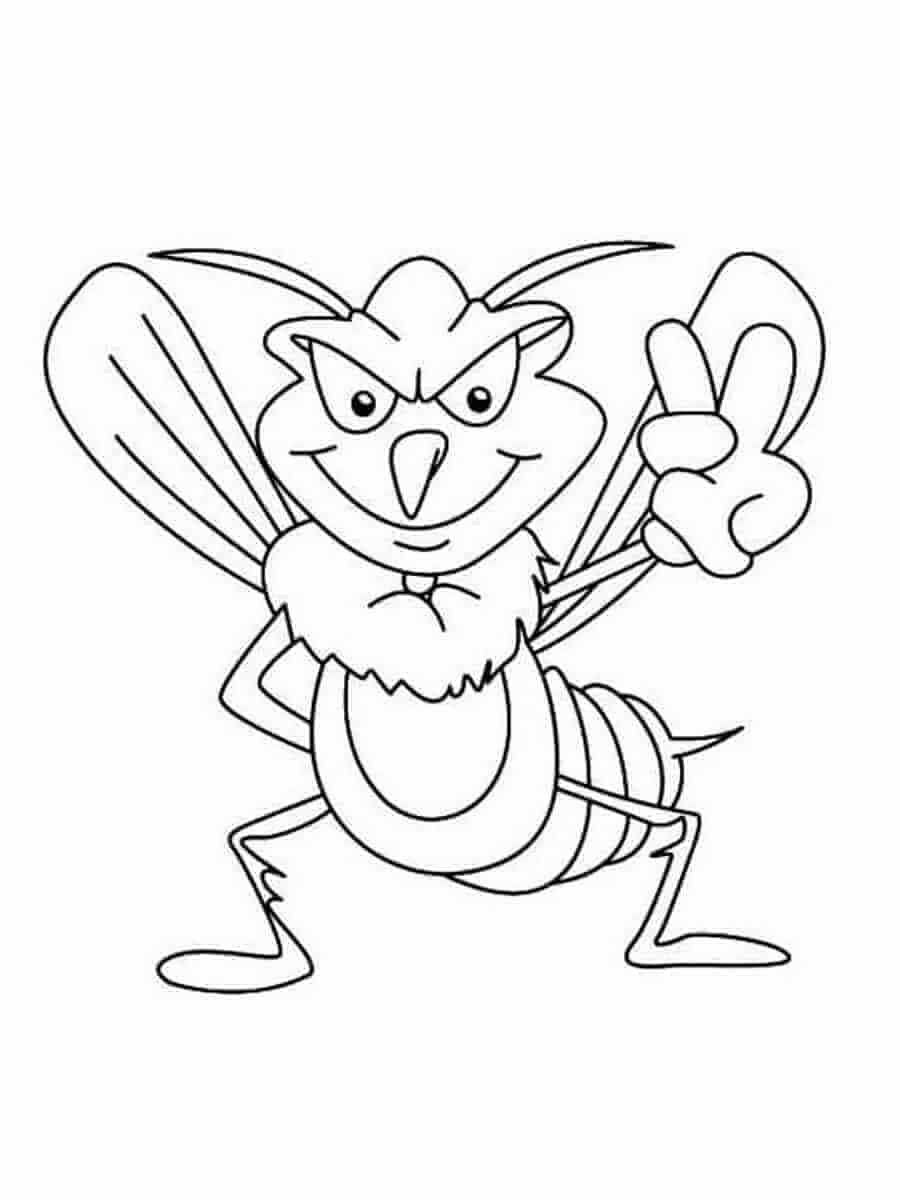 ระบายสี ยุงยิ้ม