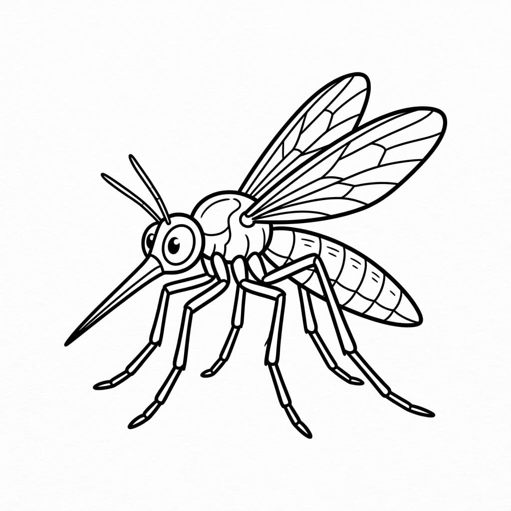 ระบายสี ยุงยืน