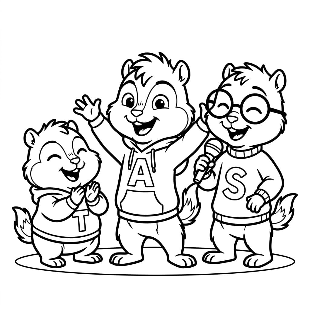 ระบายสี แชิพมังก์สามตัวสุดขี้เล่น