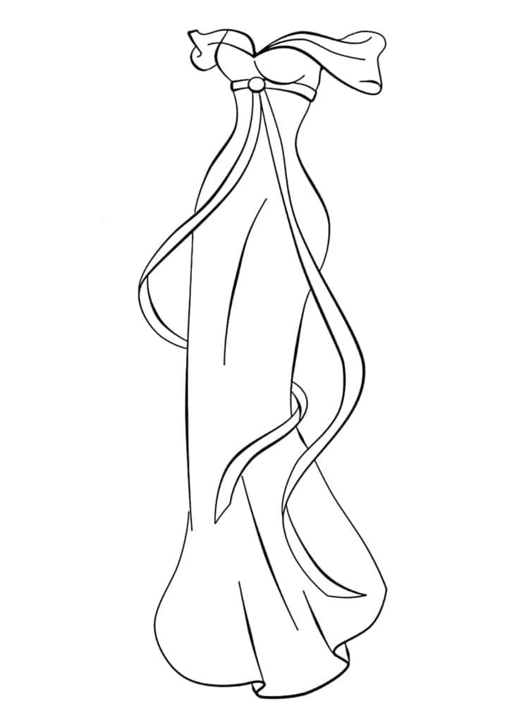 ระบายสี ชุดเดรสหรูหรา