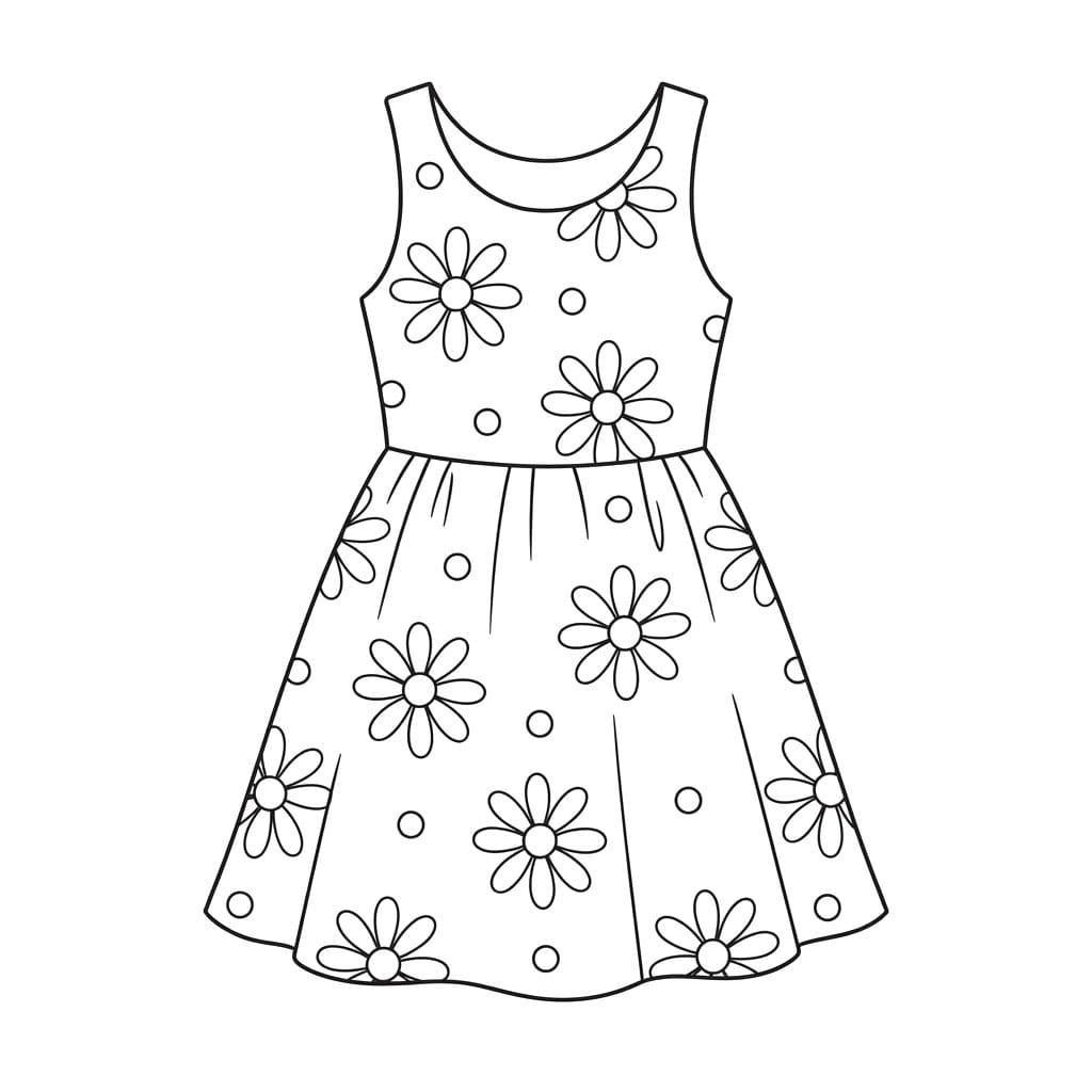 ระบายสี ชุดเดรส