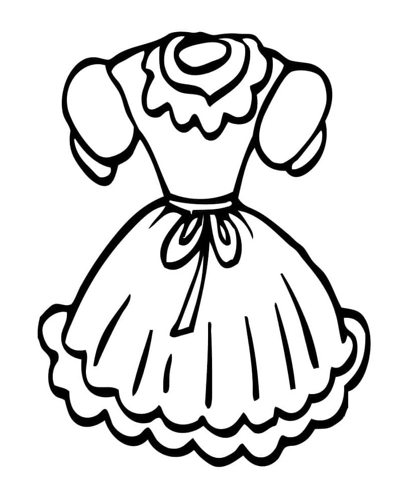 ระบายสี ชุดเดรสน่ารักสำหรับเด็กผู้หญิง