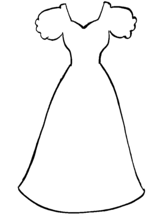 ระบายสี ชุดเดรสเรียบง่ายมาก