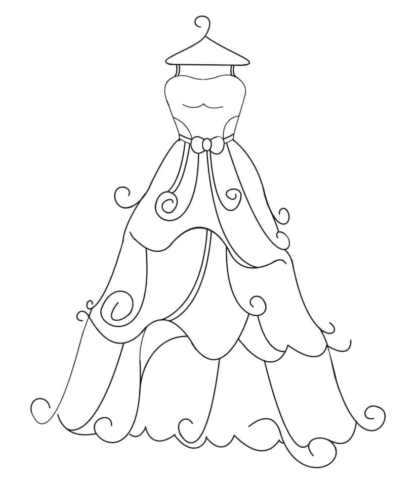 ระบายสี ชุดเดรสสุภาพสตรีสุดหรู