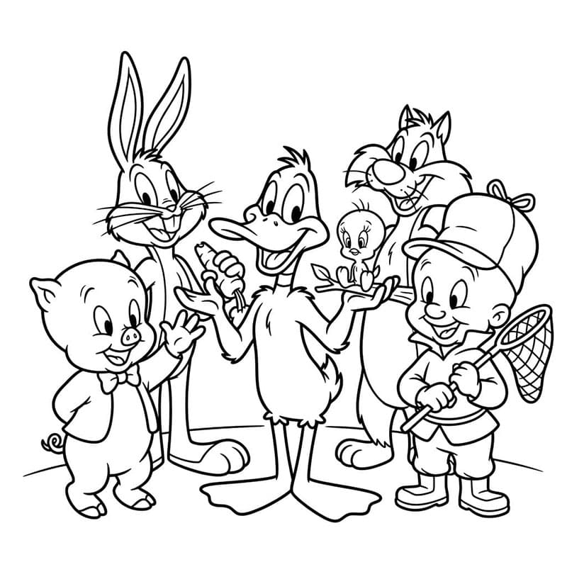 ระบายสี แดฟฟี่ ดั๊กและเพื่อนๆ มีความสุข