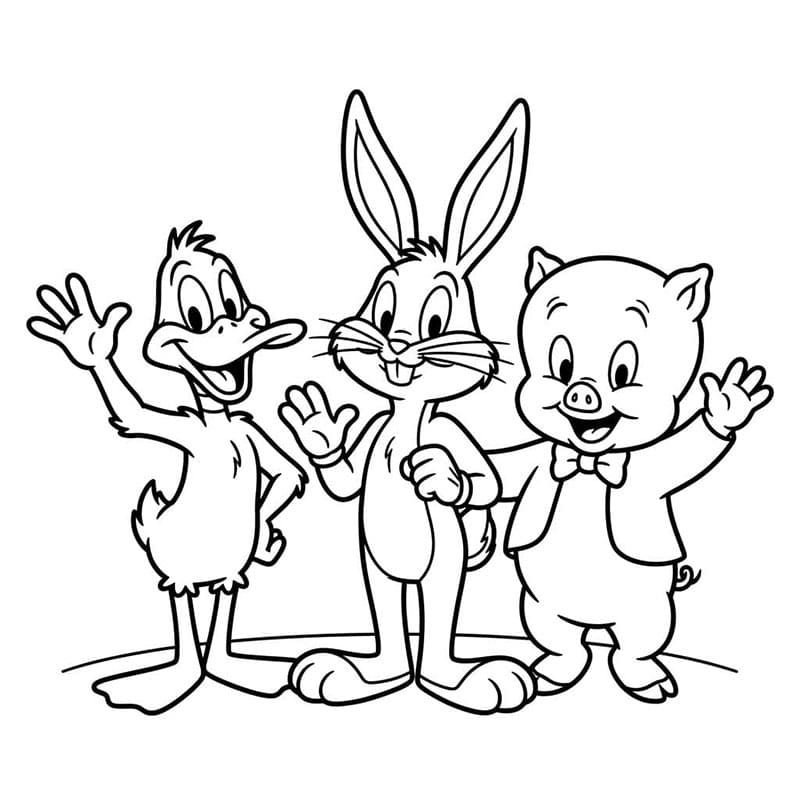 ระบายสี แดฟฟี่ ดั๊กและผองเพื่อนน่ารักมาก