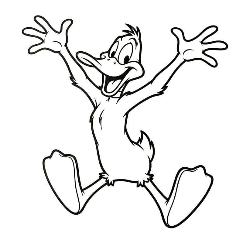 ระบายสี ดัฟฟี่ ดั๊กมีความสุข