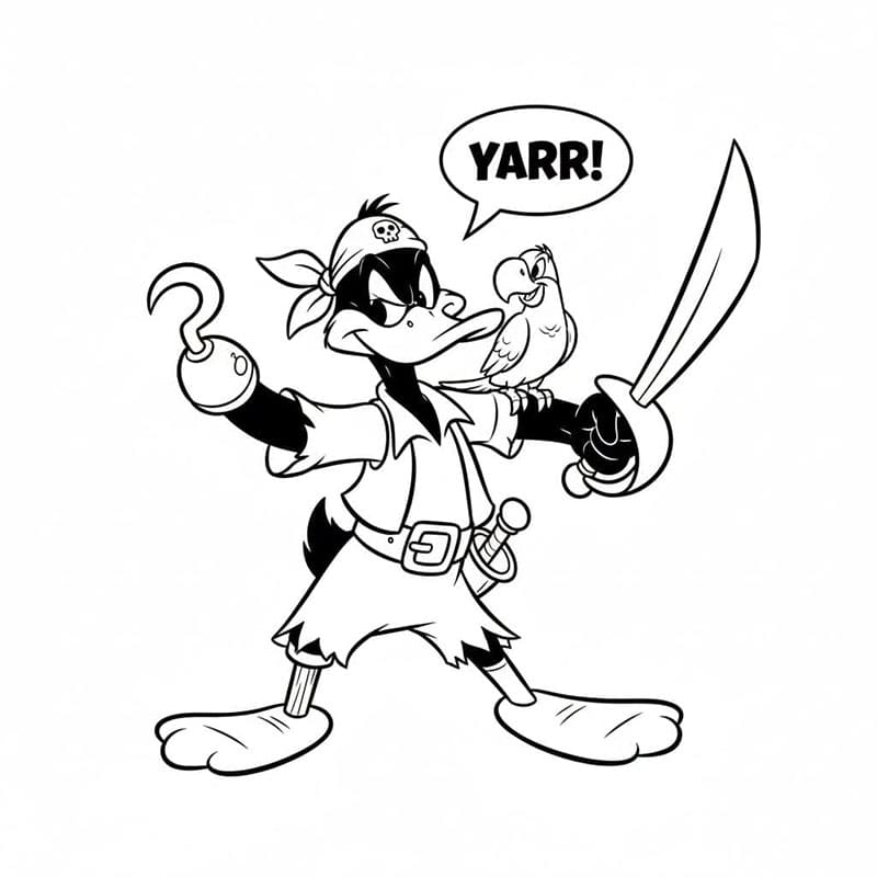 ระบายสี ดัฟฟี่ ดั๊ก โจรสลัด