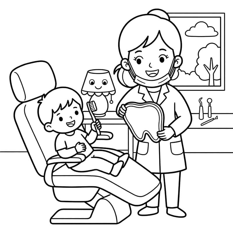 ระบายสี เด็กไปหาหมอฟัน