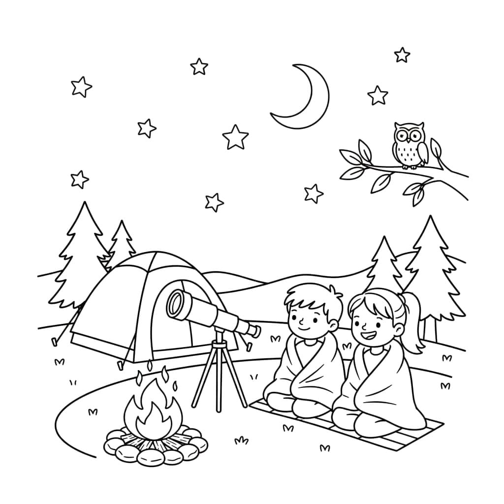 ระบายสี เด็กๆ สามารถเข้าค่ายพักแรมได้ฟรี