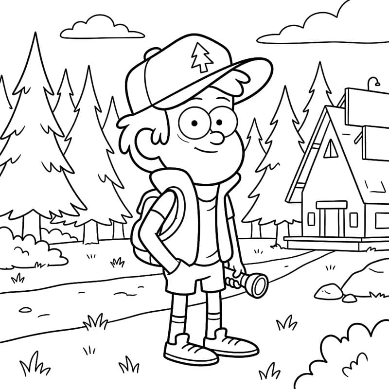 ระบายสี ดิปเปอร์ยืนอยู่