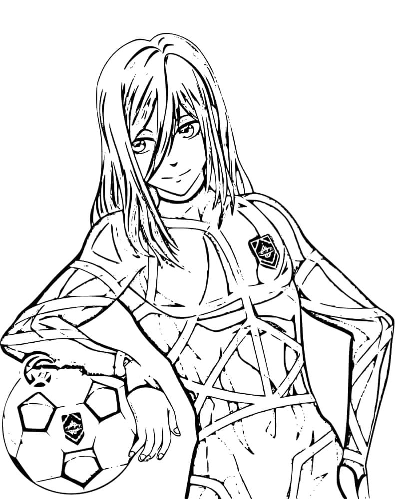 ระบายสี ฮิโอมะ ชิกิริ จากอนิเมะ ขังดวลแข้ง