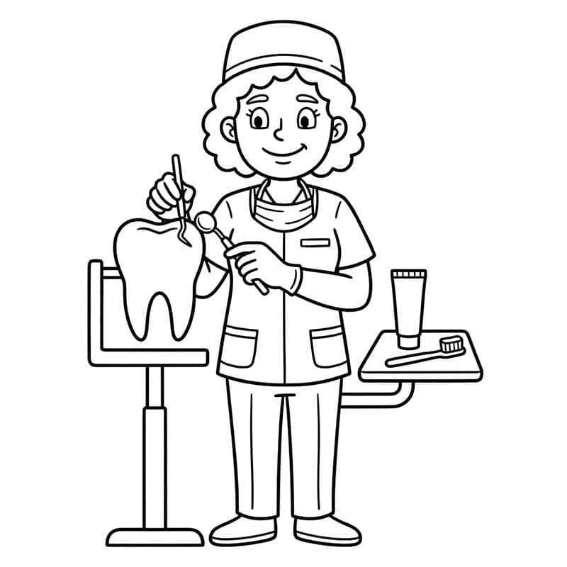 ระบายสี หมอฟันตลก