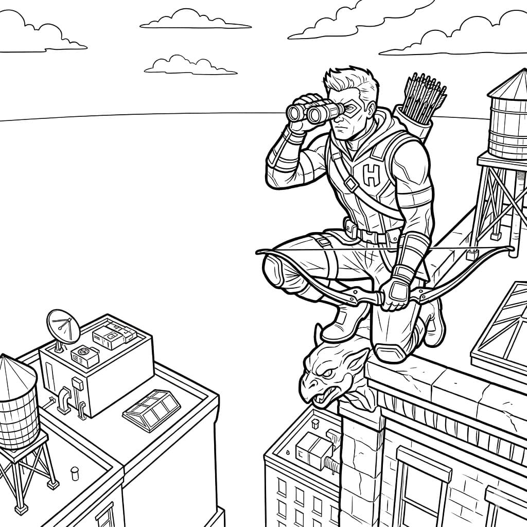 ระบายสี ฮอว์คอายบนบ้าน