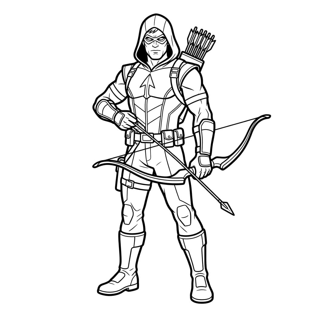 ระบายสี ฮอว์คอายยืนอยู่