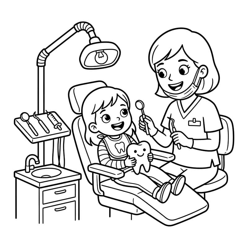 ระบายสี การดูแลทันตกรรม ทันตแพทย์