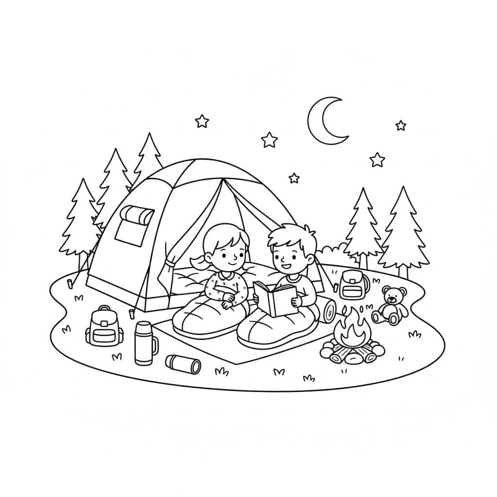 ระบายสี การตั้งแคมป์แบบปกติ