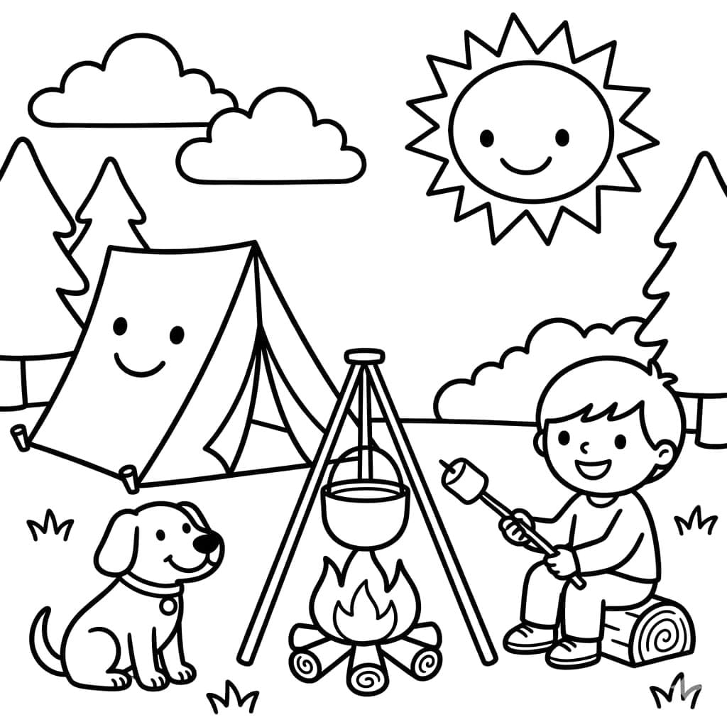 ระบายสี การตั้งแคมป์ขั้นพื้นฐาน