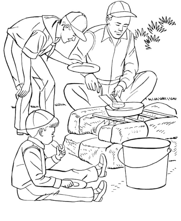 ระบายสี การตั้งแคมป์สำหรับผู้ใหญ่