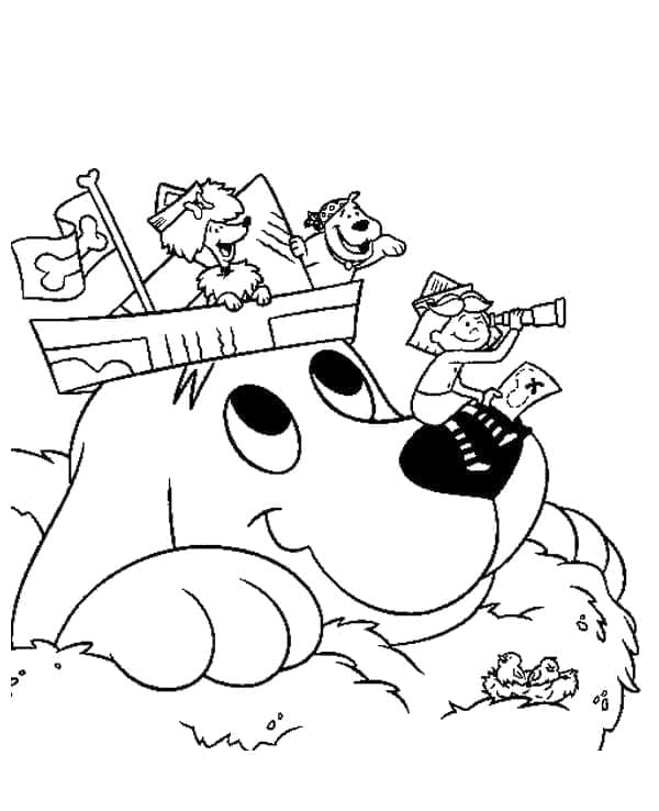 ระบายสี คลิฟฟอร์ด หมายักษ์สีแดง