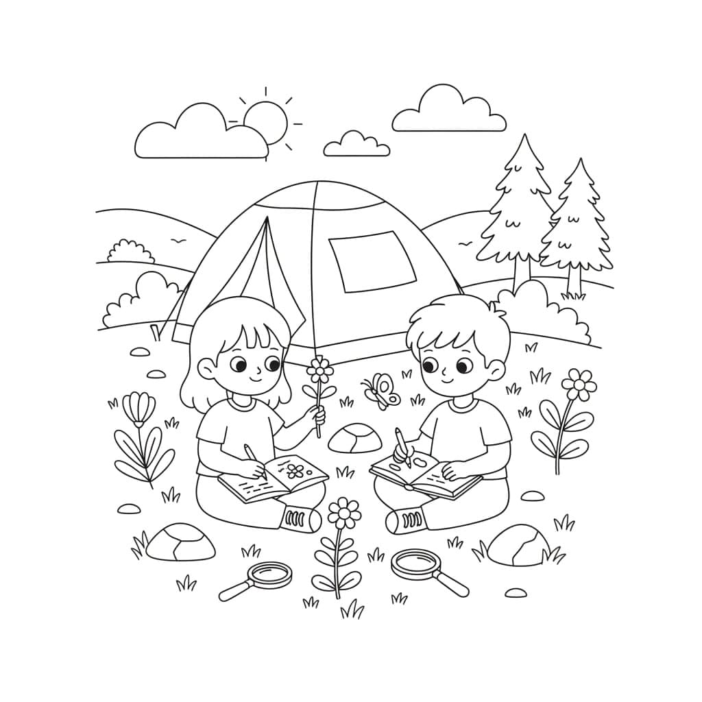 ระบายสี แคมป์ปิ้งอย่างมีความสุข