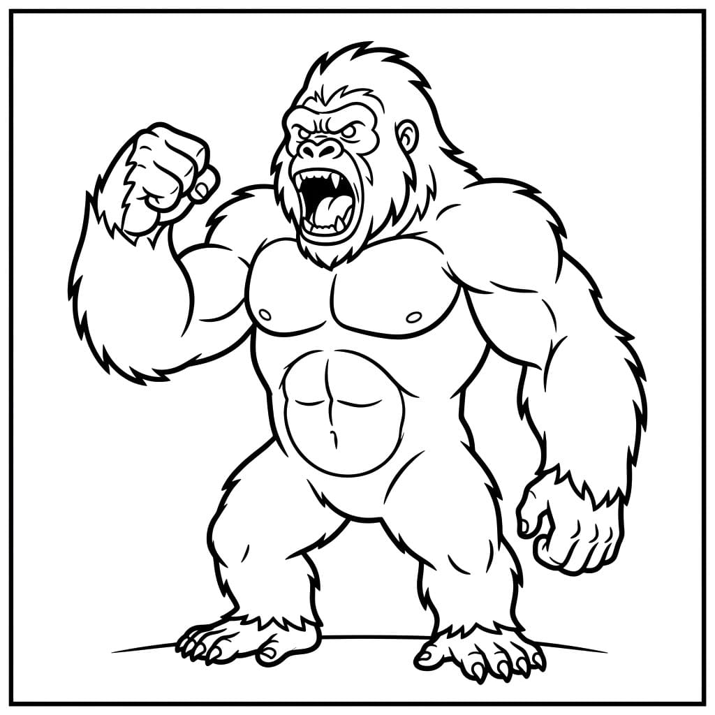 ระบายสี คิงคองกำปั้นยักษ์