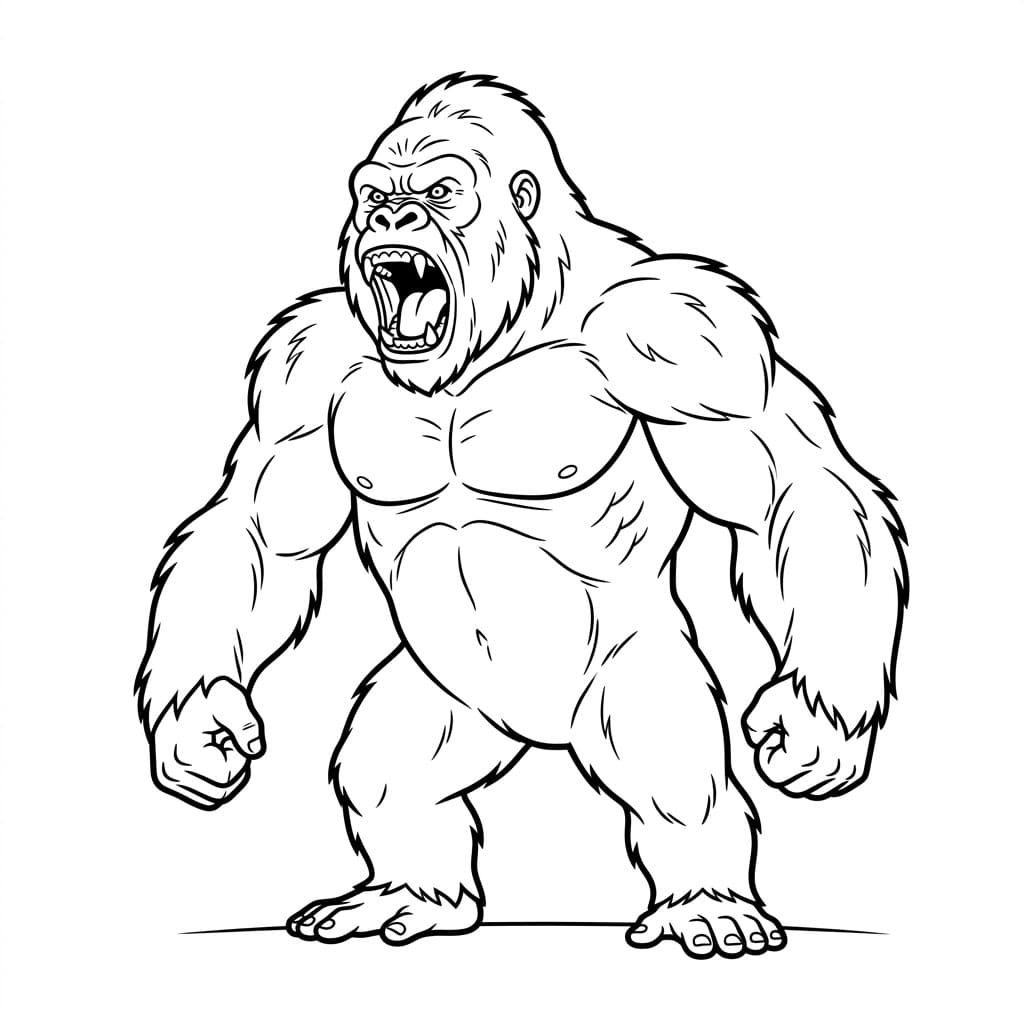 ระบายสี คิงคองคำราม