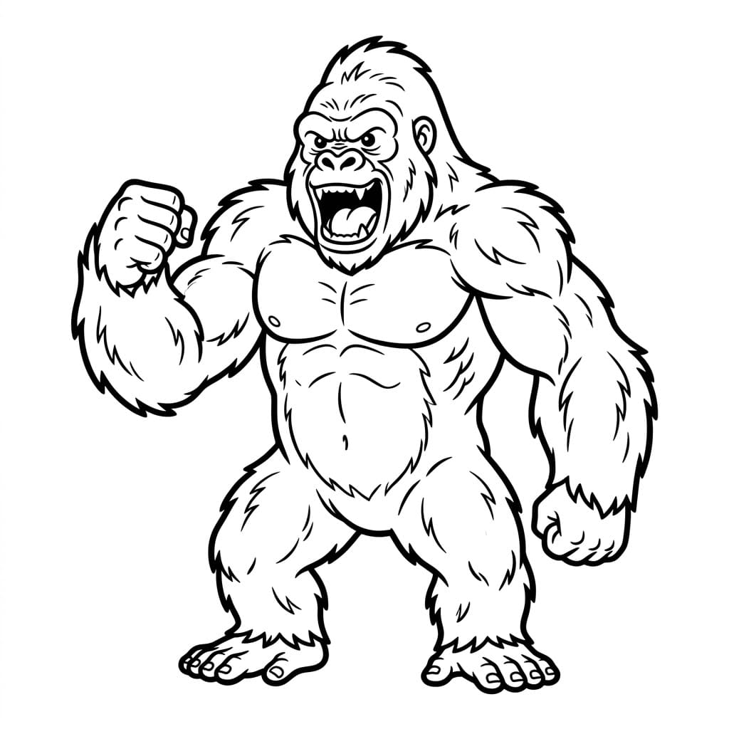 ระบายสี คิงคองพลังมหาศาล