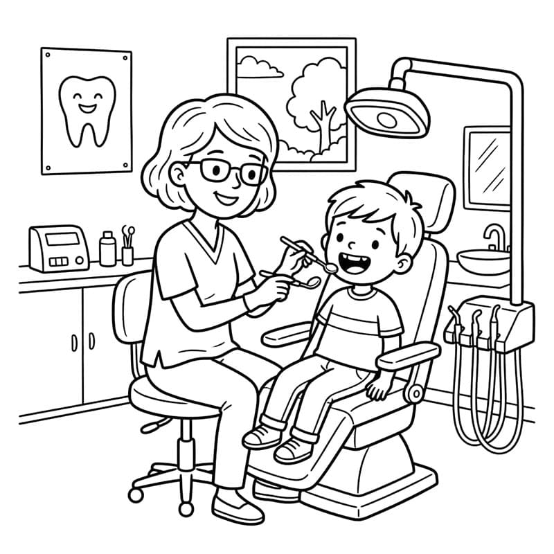 ระบายสี คลินิกทันตกรรมที่เป็นมิตร