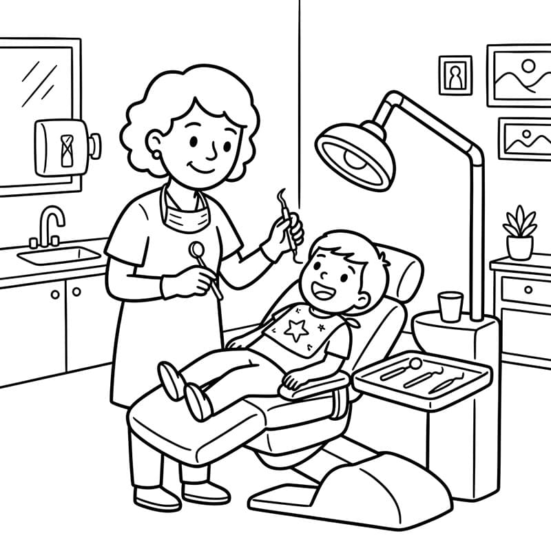 ระบายสี ครอบครัวพาไปหาหมอฟัน
