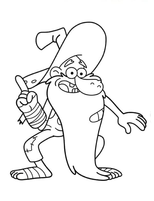 ระบายสี กราวิตี้ฟอลส์ คุณลุงแม็กกักเก็ต