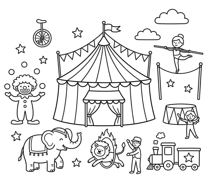 ระบายสี ละครสัตว์ง่ายๆ