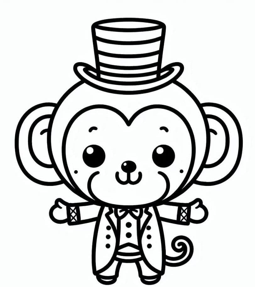 ระบายสี ลิงน้อยน่ารักในคณะละครสัตว์