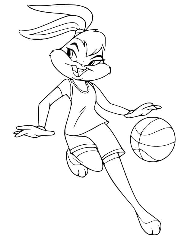 ระบายสี โลล่า บันนี่ เล่นบาสเก็ตบอล