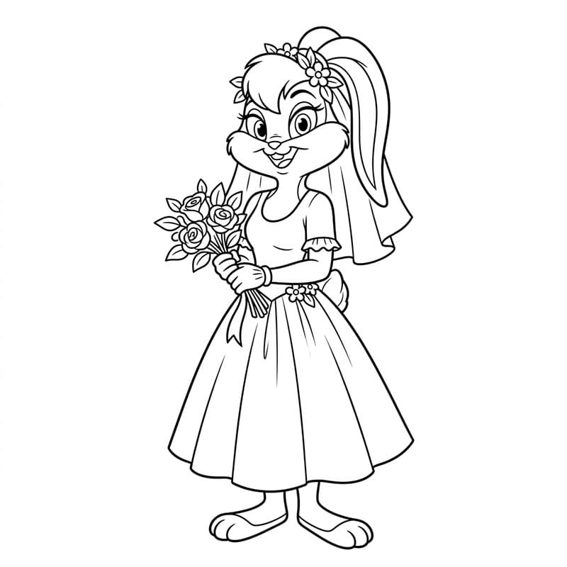 ระบายสี โลล่าสาวดอกไม้