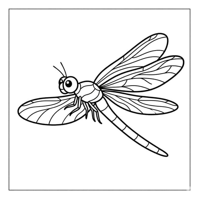 ระบายสี แมลงปอทองน้อย