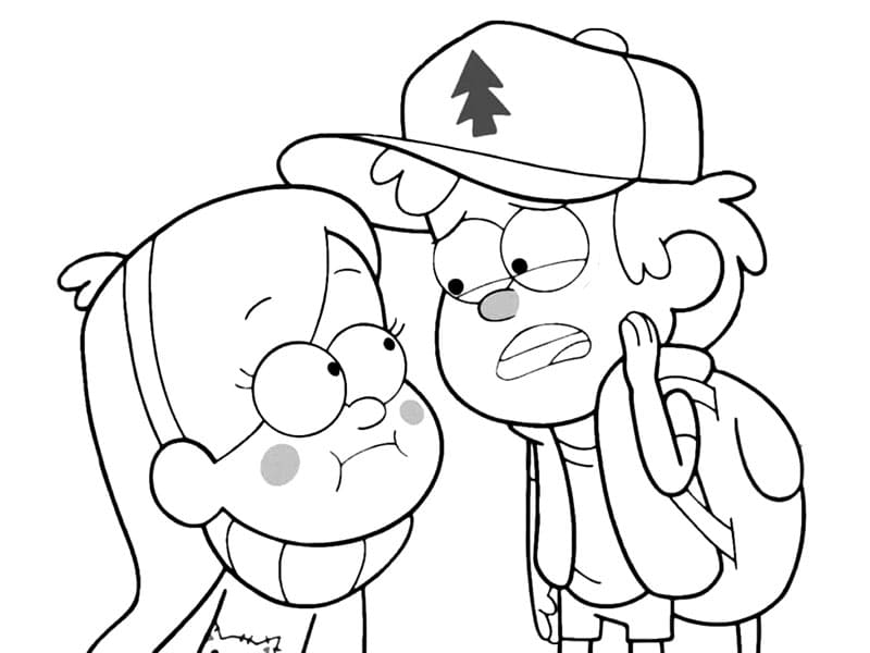 ระบายสี เมเบลและดิปเปอร์ กราวิตี้ฟอลส์