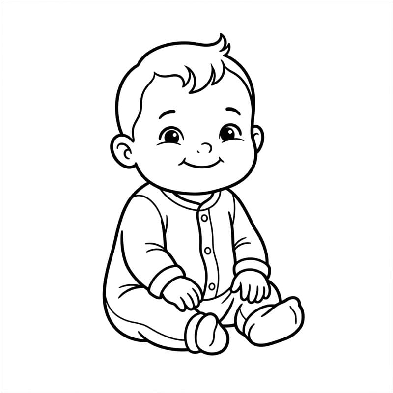 ระบายสี นั่ง ทารก