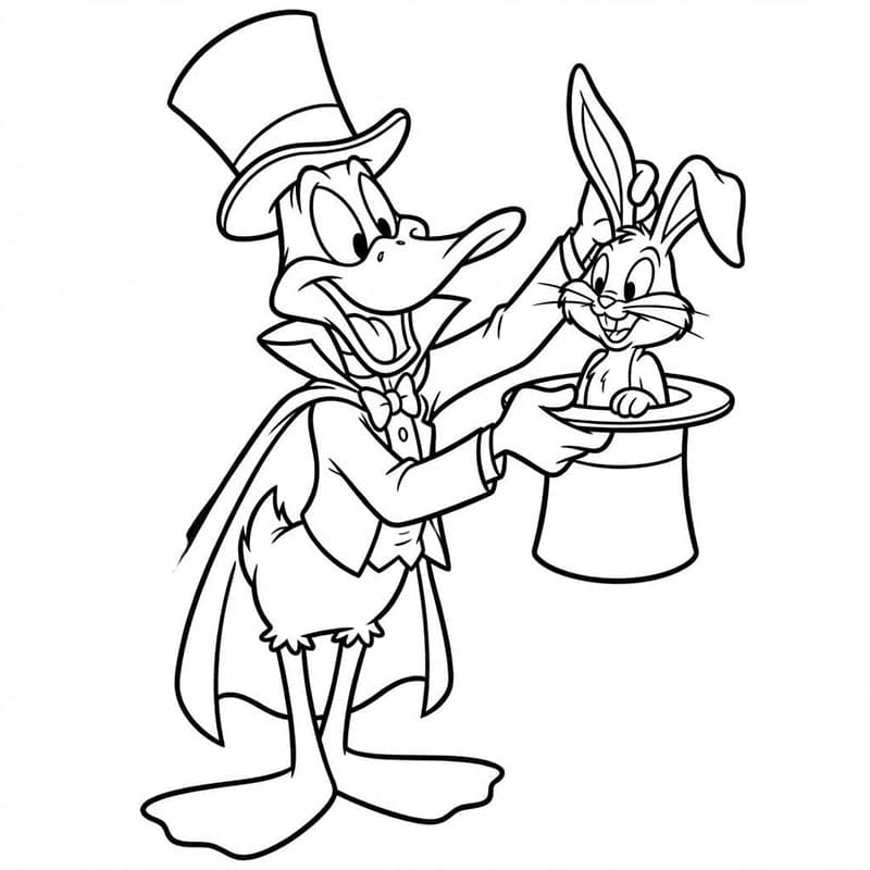 ระบายสี เป็ดวิเศษแดฟฟี่