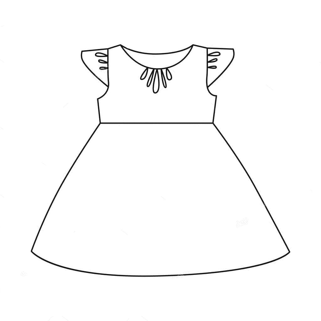 ระบายสี ภาพวาดชุดเดรส