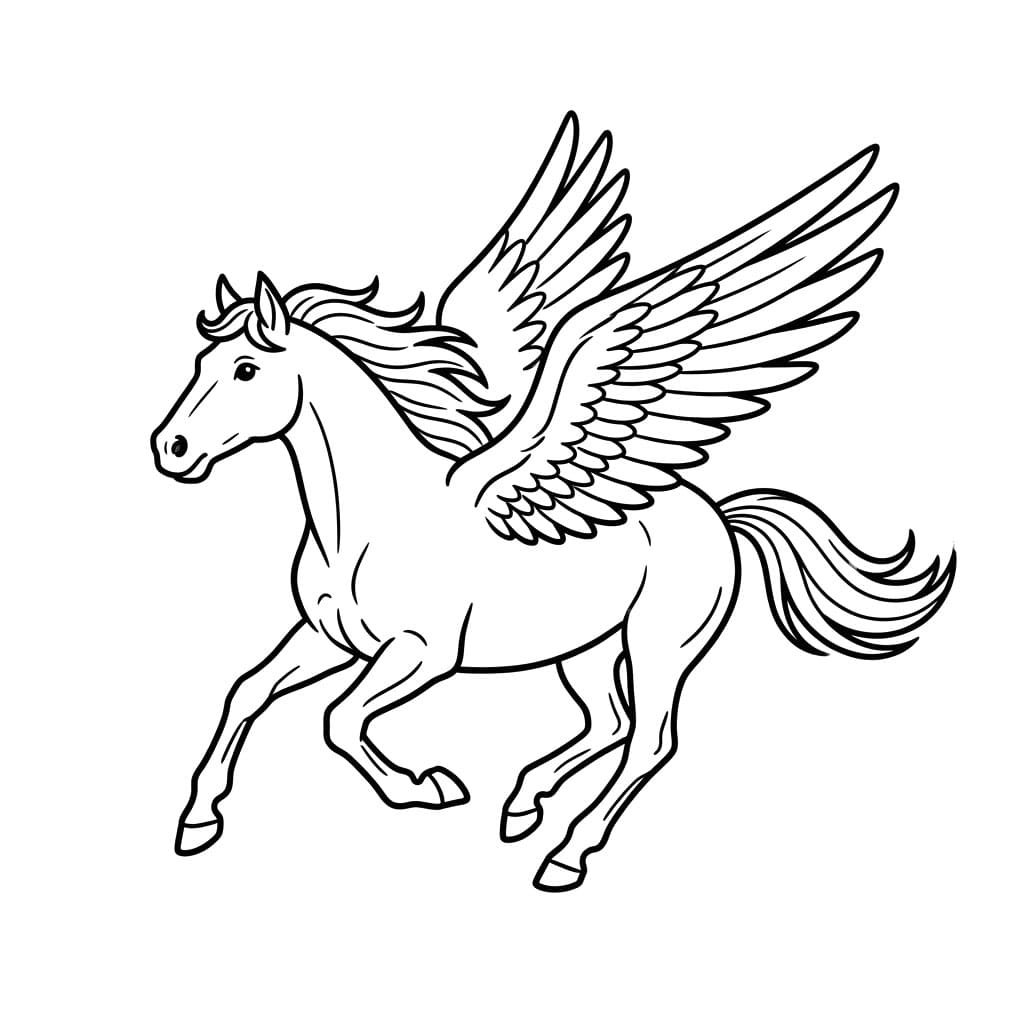 ระบายสี เพกาซัสก้าวเดิน