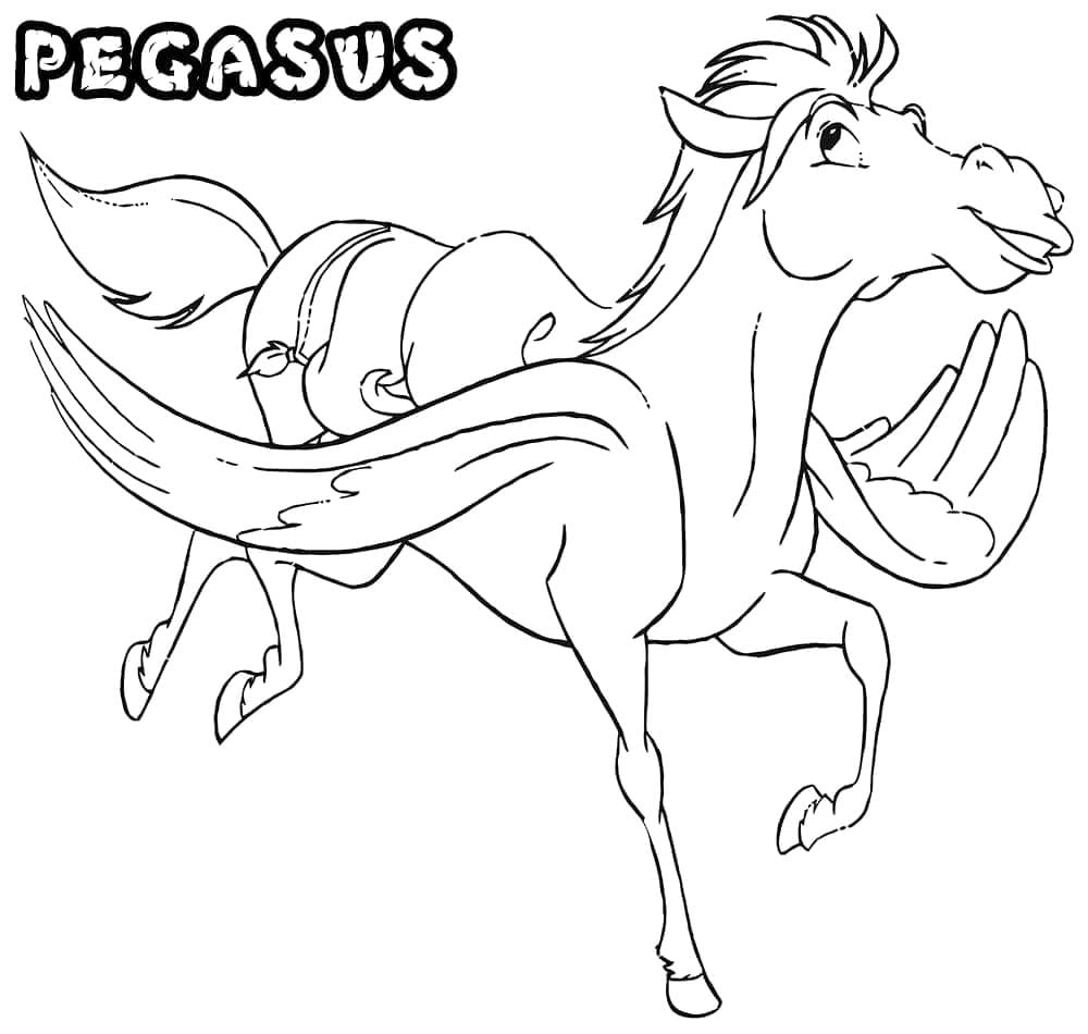 ระบายสี เพกาซัสในการ์ตูน