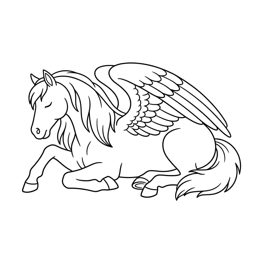 ระบายสี เพกาซัสพักผ่อน