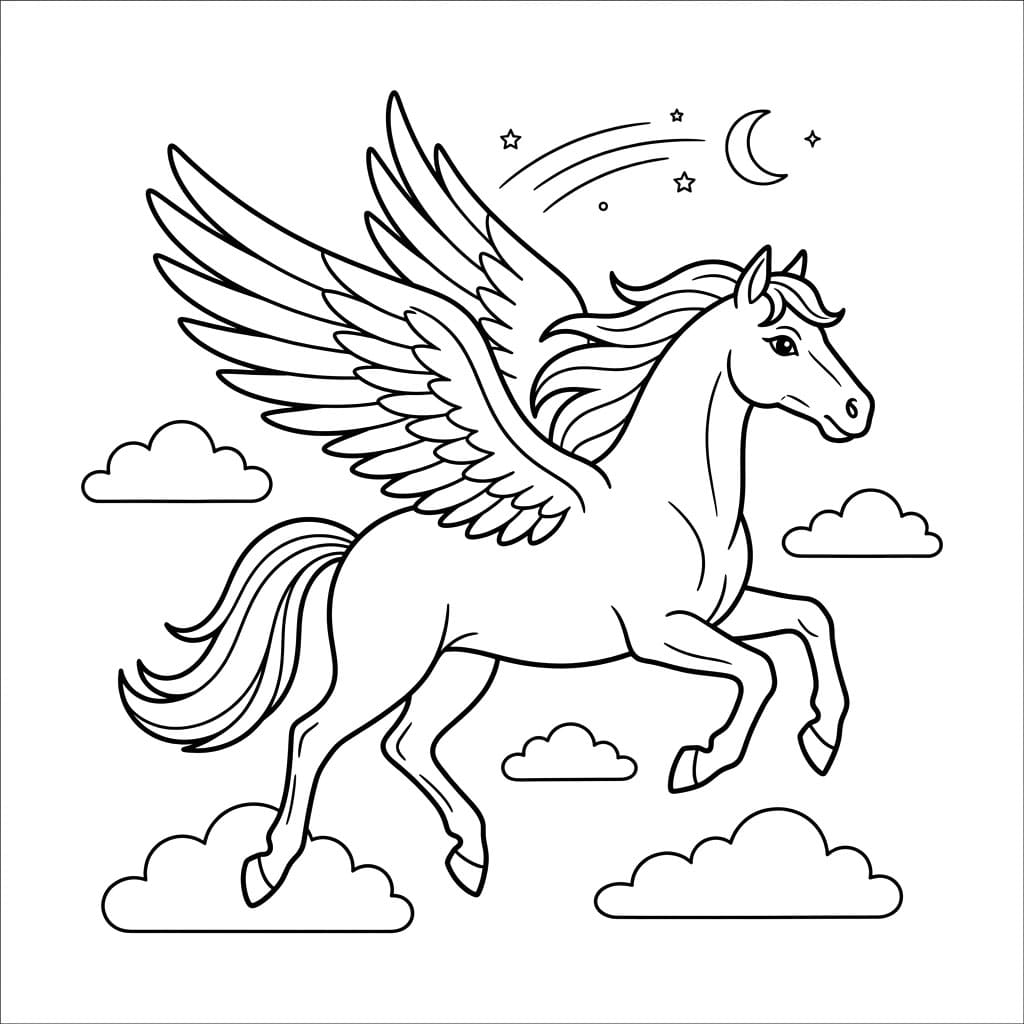 ระบายสี เพกาซัส