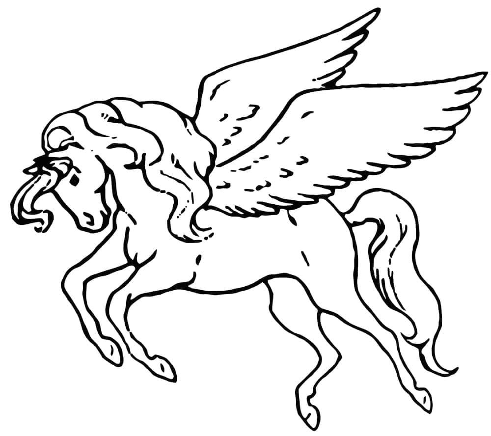 ระบายสี พิมพ์ฟรีลายเพกาซัส
