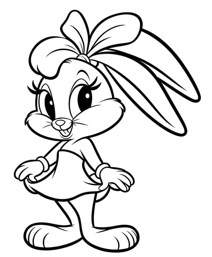 ระบายสี พิมพ์รูปโลล่า บันนี่ ฟรี