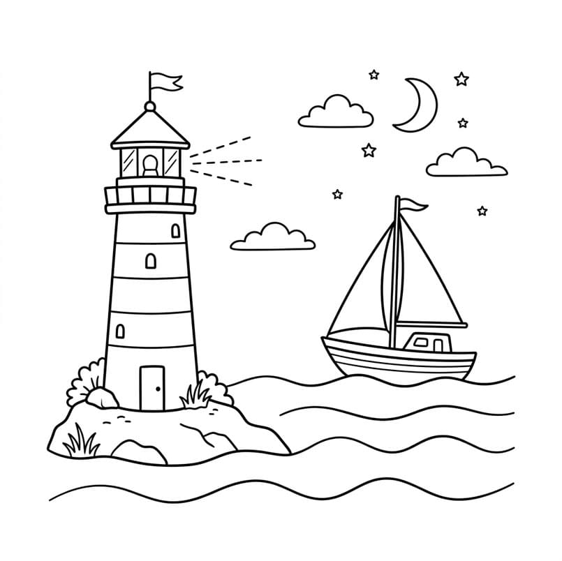 ระบายสี ประภาคารคืนสงบ